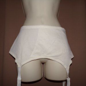 Vintage Subtract White Griddle Garter Belt Size 32
